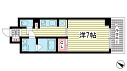 アーバネックスみなと元町 1Kの間取図画像