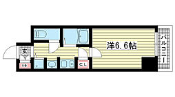 ロイヤルヒル神戸三ノ宮Part2 1Kの間取図画像