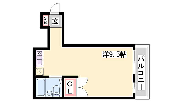 ウェルブ鈴蘭台 ｜兵庫県神戸市北区鈴蘭台南町6丁目(賃貸マンション1R・3階・25.00㎡)の写真 その2