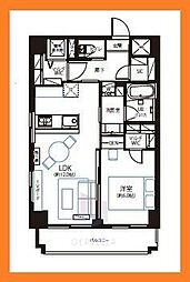 キョウエイハイツ田町 1LDKの間取図画像