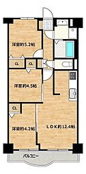プレステージ青山 3LDKの間取図画像