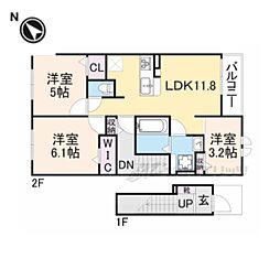 サンリットMII 3LDKの間取図画像