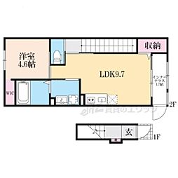甲南町葛木新築アパート 1LDKの間取図画像