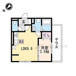 サンシルク 1LDKの間取図画像