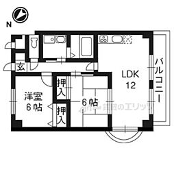 コンフォーレT1 2LDKの間取図画像