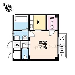 シャトル孝 1Kの間取図画像