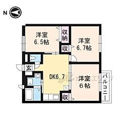 エルディムT 3DKの間取図画像