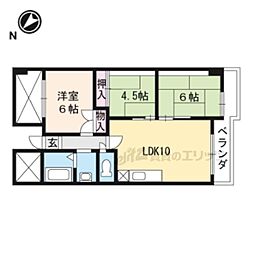パールハイツ打出浜 3LDKの間取図画像