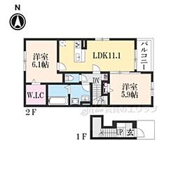 アルシオン 2LDKの間取図画像