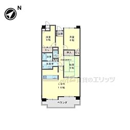 ライオンズステーションプラザ近江八幡壱番館A棟 3LDKの間取図画像