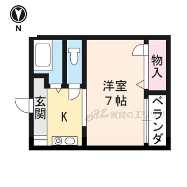 滋賀県大津市神領１丁目(賃貸マンション1K・3階・24.00㎡)の写真 その2