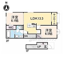 滋賀県高島市今津町舟橋２丁目（賃貸アパート2LDK・2階・59.93㎡） その2