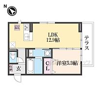 滋賀県栗東市北中小路（賃貸アパート1LDK・1階・42.66㎡） その2