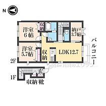 シャルム　ドミール 201 ｜ 滋賀県長浜市平方町（賃貸アパート3LDK・2階・63.00㎡） その2