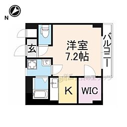 我逢人 1Kの間取図画像