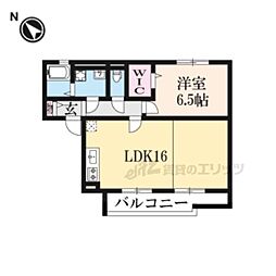 夢咲きの里C棟 1LDKの間取図画像