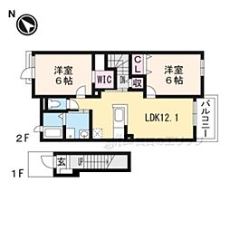 ディオーネ・ジエータ甲南 2LDKの間取図画像