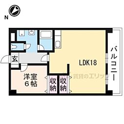 アメニティ貴生川 1LDKの間取図画像
