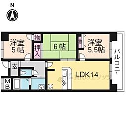 サンロイヤル栗東 3LDKの間取図画像