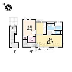 NK17 1LDKの間取図画像