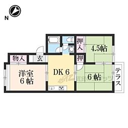 ハイツ北村 3DKの間取図画像