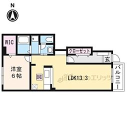 アクアビュー3 1LDKの間取図画像