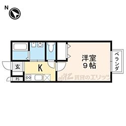 ガーデンハイツ 1Kの間取図画像