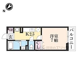 プレーヌアンソレイエNorth 1Kの間取図画像