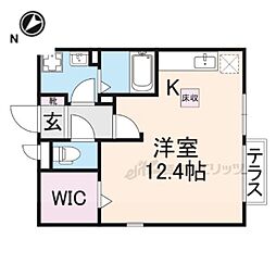 メゾンラストウィステリア ワンルームの間取図画像