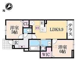 セレスティアII 2LDKの間取図画像