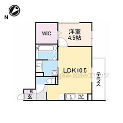 エスポワール 1LDKの間取図画像