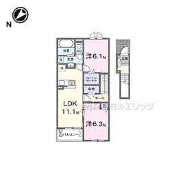セイバリー プリムローズ II 2LDKの間取図画像