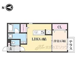 メゾン・ド・メグ湖南 1LDKの間取図画像