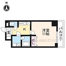 CITYSPIRE浜大津駅前 1Kの間取図画像