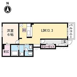 アクアビュー3 1LDKの間取図画像
