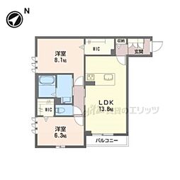 エクセルVI 2LDKの間取図画像