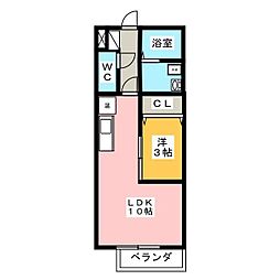 ハウスE 1LDKの間取図画像