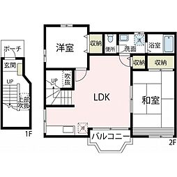スイート・プレイス 2LDKの間取図画像