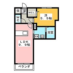 OscarBP 1LDKの間取図画像