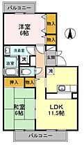 大阪府池田市荘園１丁目（賃貸アパート2LDK・2階・56.25㎡） その2