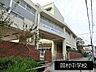 周辺：中学校 1100m 岡村中学校