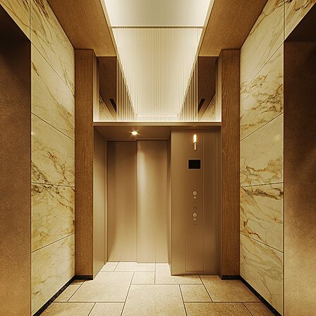 エレベーターホールイメージパース:画像は全て完成予想CGです。