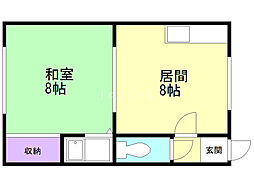リバーサイドパーク 1LDKの間取図画像