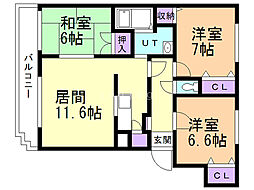 間取図画像 3LDK