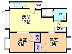 間取図画像 2LDK