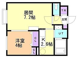 アビタ22真栄12 1LDKの間取図画像