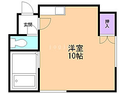 アルペン37 ワンルームの間取図画像