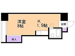 チサンマンション札幌6 1Kの間取図画像