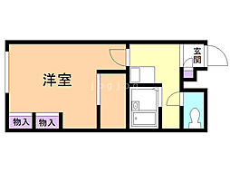 レオパレス里塚ベストフラット 1Kの間取図画像