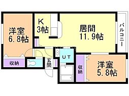 間取図画像 2LDK